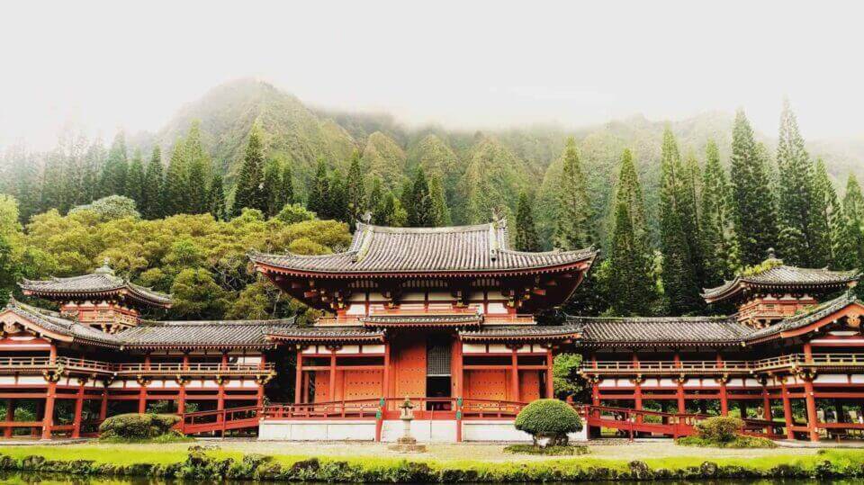 Exterior of Byodo-In Temple, Kaneohe, O’ahu