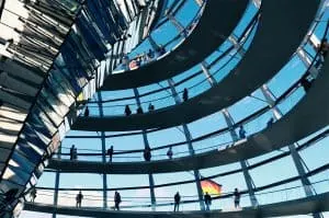 The Reichstag is home to the German parliament and is the perfect fusion of modern and historic architecture. 