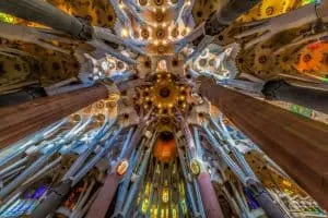 The Modernist beauty of the exquisite, La Sagrada Familia church in Barcelona.