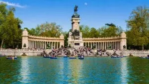 The iconic beauty of Parque Buen Retiro in Madrid, Spain. 