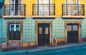 The tile work in Lisbon is gorgeous but not very fun to walk on in the rain.
