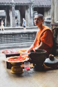A Buddhist monk in Siem Reap. 