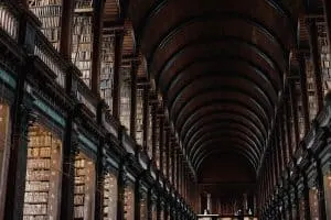 The world famous Trinity College Library in Dublin, Ireland. 