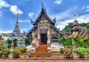 While in Chiang Mai, you can explore one of the many beautiful temples there.