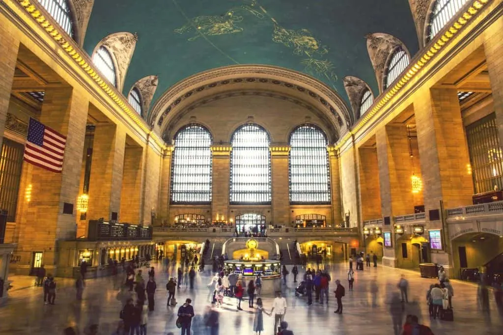 Stunning interior of Grand Central Terminal. One of the best things to do alone in NYC. 