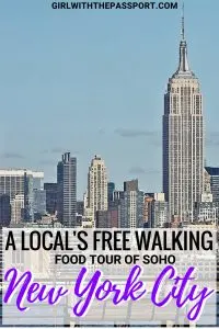 When planning New York City travel, a local food tour should be on the top of your bucket list. Not only are food tours a great way to see the city, but they expose you to some of the best restaurants and New York City food, in iconic neighborhoods like SOHO. So check out this local's guide to all the New York City things to do in SOHO; like Dominique Ansel Bakery, MOMA design store, Magnum Ice Cream Shop, etc. #foodie #NYC #NewYorkCity #travel #wanderlust #USA