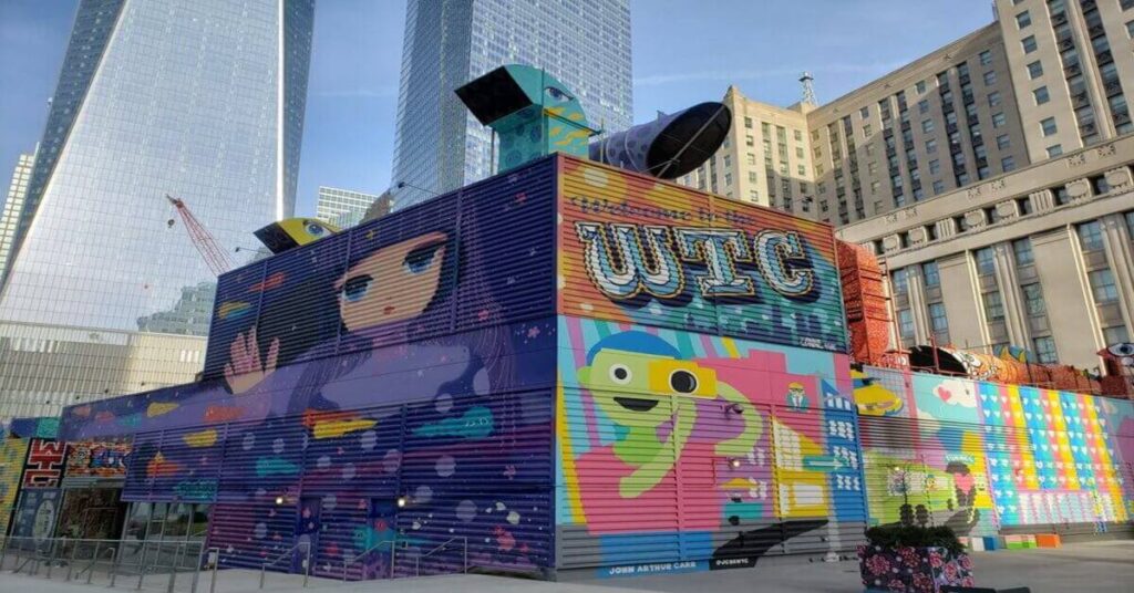 Unique graffiti at World Trade Mural Project