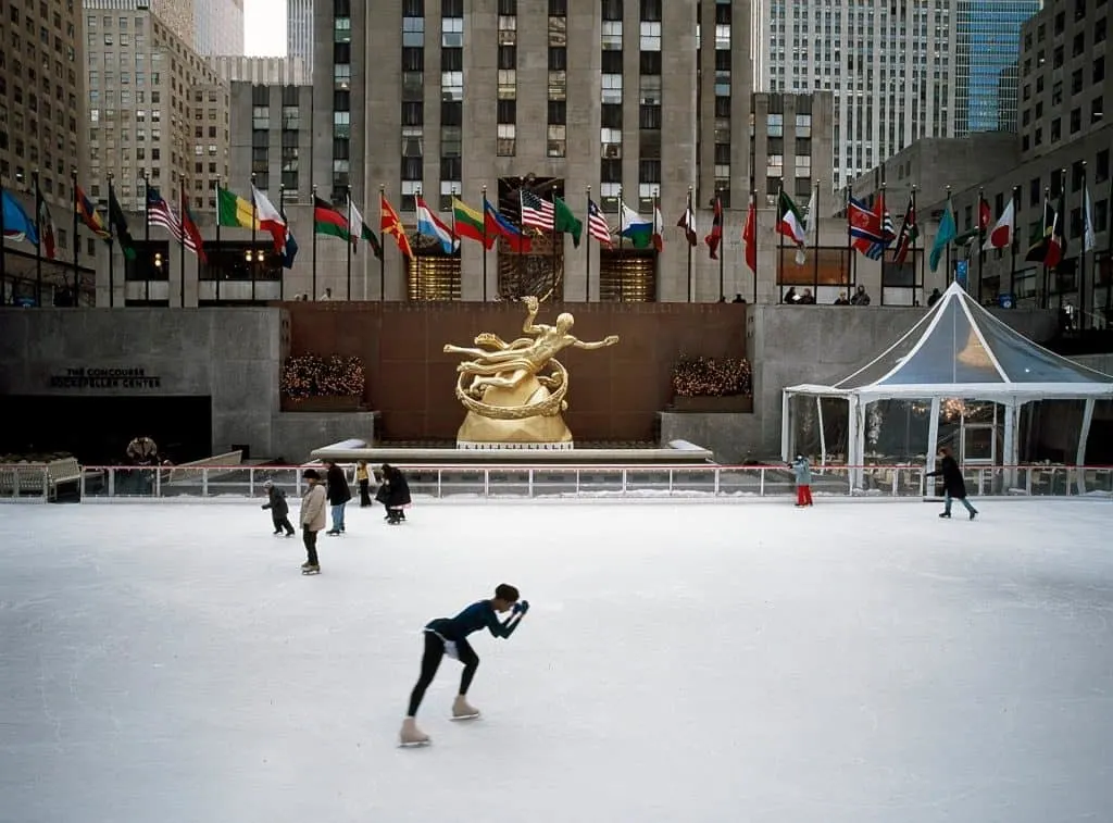 Trust me, skating in Rockefeller Center is never as romantic as it seems.