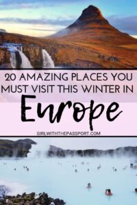 Looking for the perfect winter destination in Europe to add to your winter in Europe travel itinerary? Then check out these 20 amazing cities in Europe. From scenic winter landscapes in Scandinavia to skiing and winter sports in Switzerland, to winter sun destinations in Europe like Malta to budget destinations in Eastern Europe, this list has it all. #europewinterdestinations #holidaysineurope #skiingineurope #warmwinterdestinationsineurope #northernlights #christmasmarkets