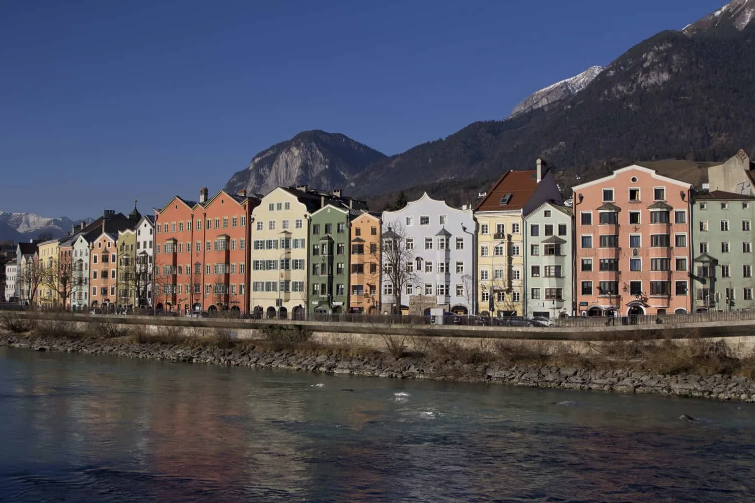 Some of the charming architecture you will find in Innsbruck, Austria.