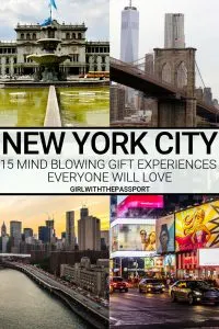 If you need some New York City gifts then check out these 15, fantastic, and totally unique, New York City gift experiences. Including some of the top New York City things to do, these New York City gift ideas are sure to please anyone on your shopping list. #NYCgifts #giftideas #NYCtravel #NewYorkCity
