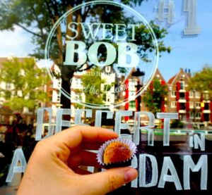 A delicious creme brulee flavored Brigadeiro from Sweet Bob's in Amsterdam. 