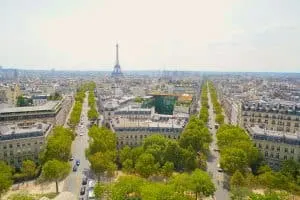 It's worth going to the top of the Arc de Triomphe for this view. 