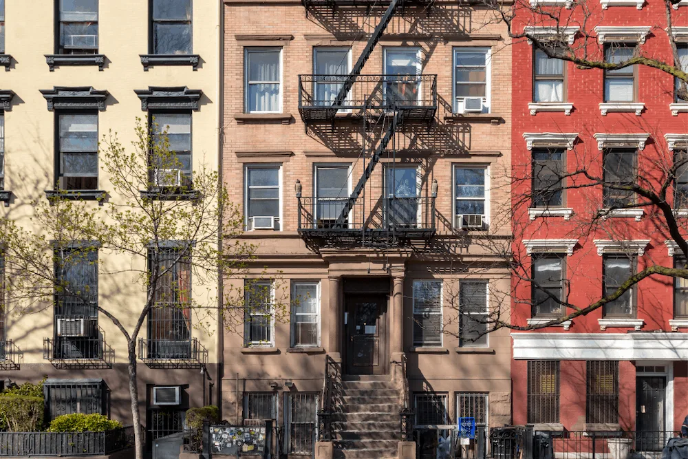 Beautiful brownstones in the East Village of NYC