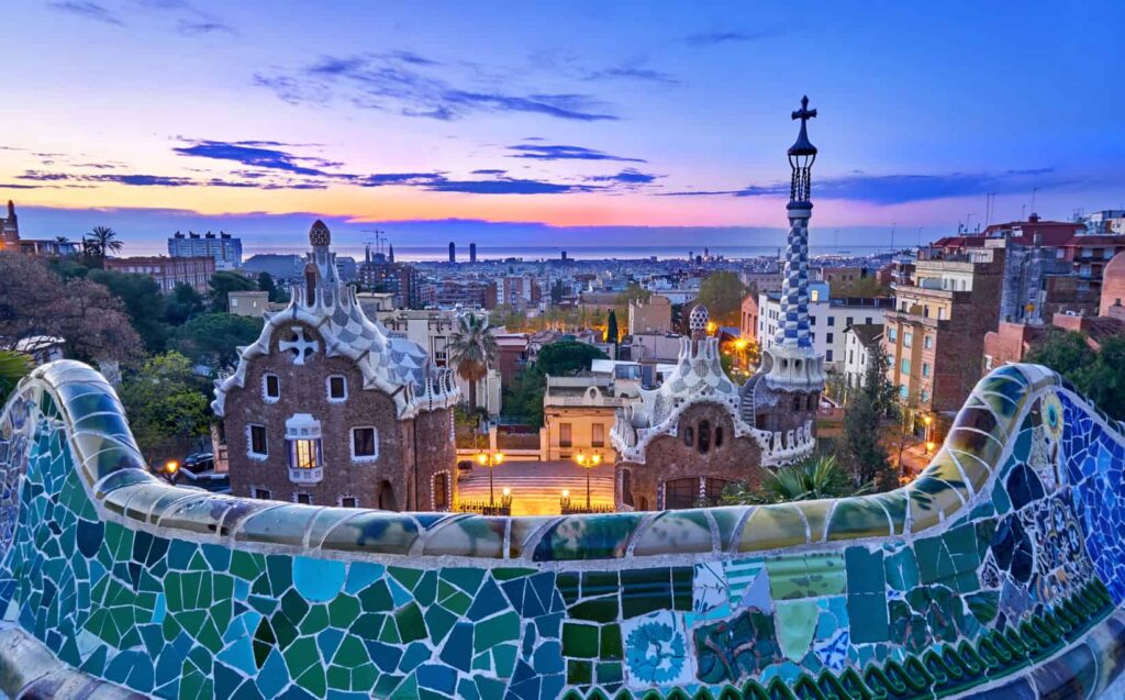 One of my top Barcelona tips is to visit Parc Guell at sunrise and get inside for FREE!