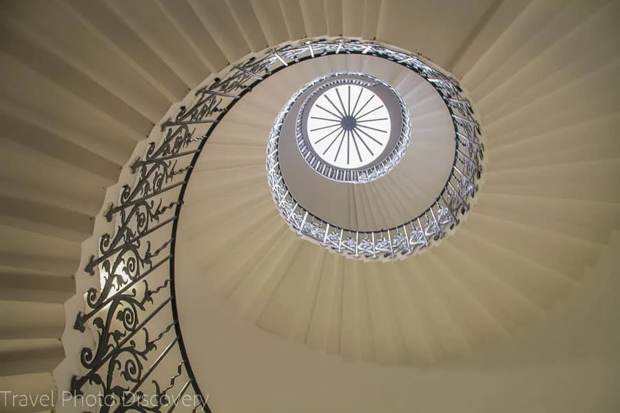 The enchanting spiral staircase the Queen's House in Greenwich, London.