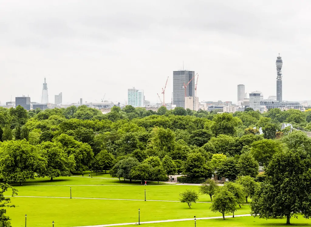 The amazing views you'll find at the top of Primrose Hill in London. 
