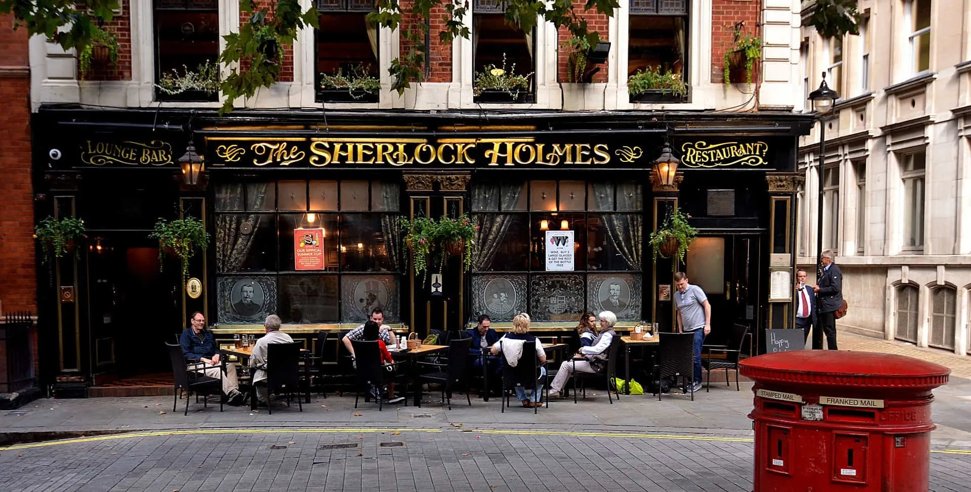 The Sherlock Holmes Pub in London. 