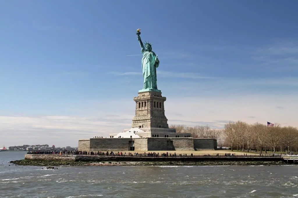 View of the Statue of Liberty, one of the best things to do alone in NYC. 