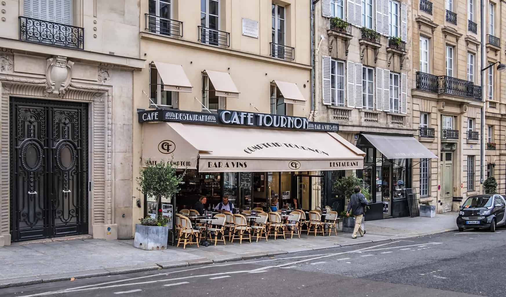 Go where the locals go in Paris and give the ever swanky, Cafe Tournon a try!