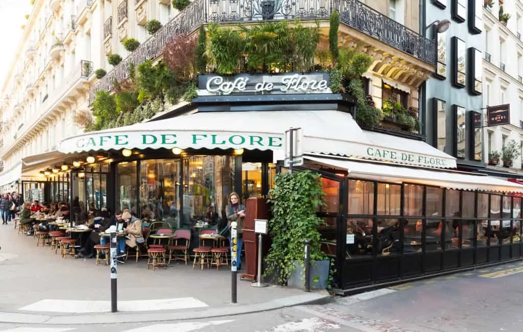 Cafe de Flore initially opened its doors in the 1880s and is one of the oldest coffee houses in all of Paris.