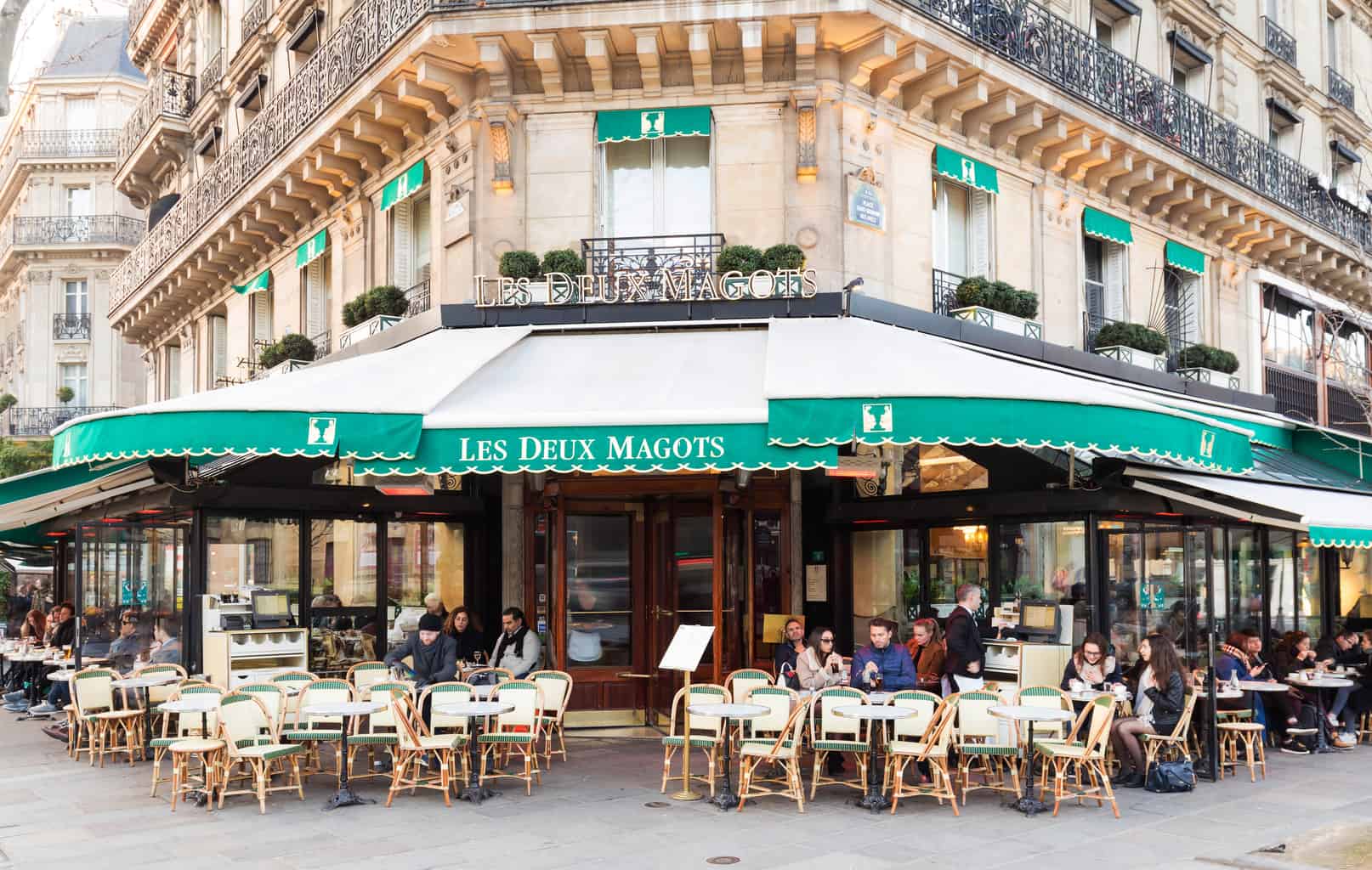 Because of its famous clientele, past and present, Les Deux Magots is one of the most famous cafes in Paris.