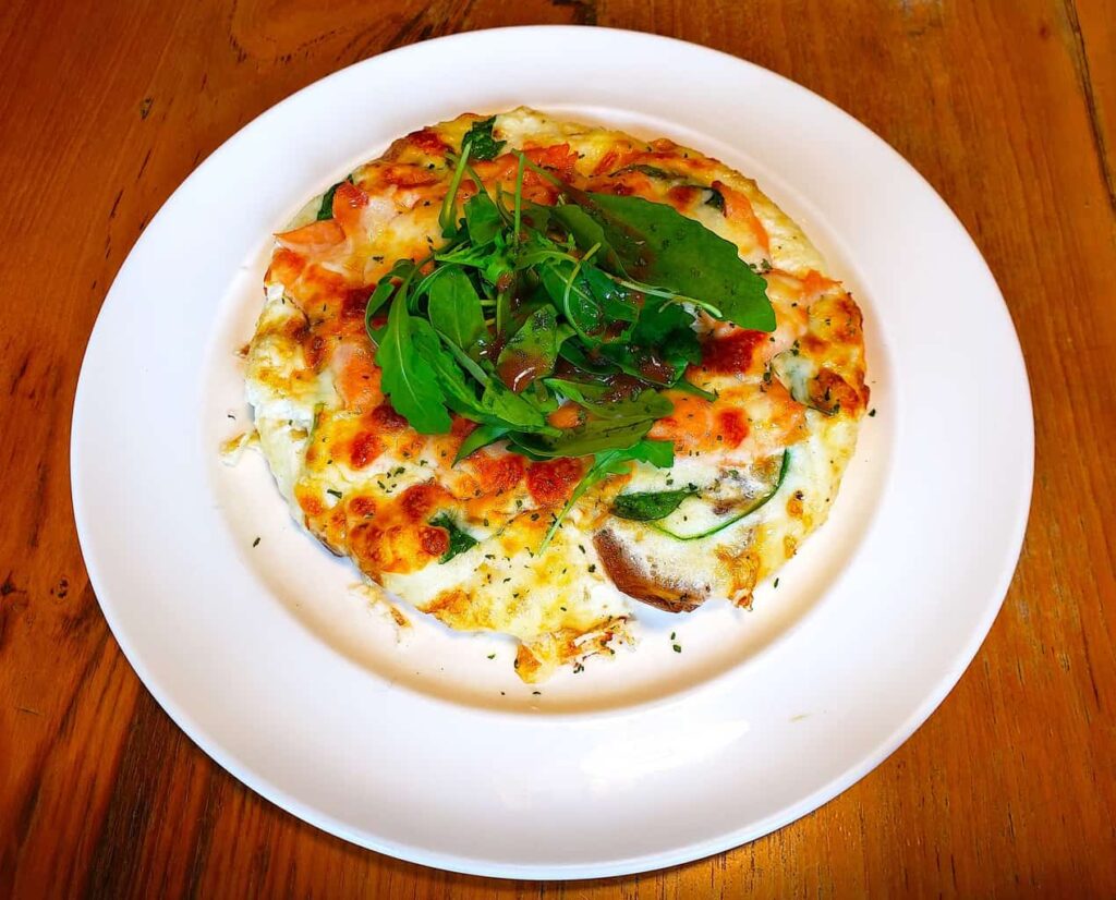 The obscenely healthy, egg white fritata that I ordered from Chu's in Bangkok.