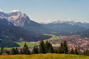 The beautiful, natural landscape of Garmisch-Partenkirchen, Germany.