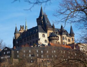 The ancient charm of Wernigerode Castle in Germany.