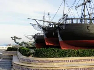 Some of the historic ships that you'll find on display at Santander's Peninsula de la Magdalena.