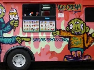 One of the slightly more eclectic food trucks that you'll find in NYC!