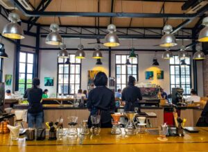 The Workshop Speciality Coffee has a bright atmosphere and is one of the many Saigon cafes that serves amazing coffee.