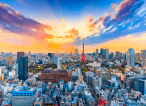 Tokyo Tower and the iconic skyline of Japan's amazing, capital city