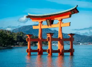 Use this 7 day Japan itinerary to explore some of Japan's top attractions, like the Itsukushima Shrine pictured here.