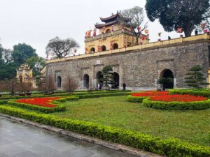 The main entrance to Thang Long Imperial Citadel in Hanoi, Vietnam.