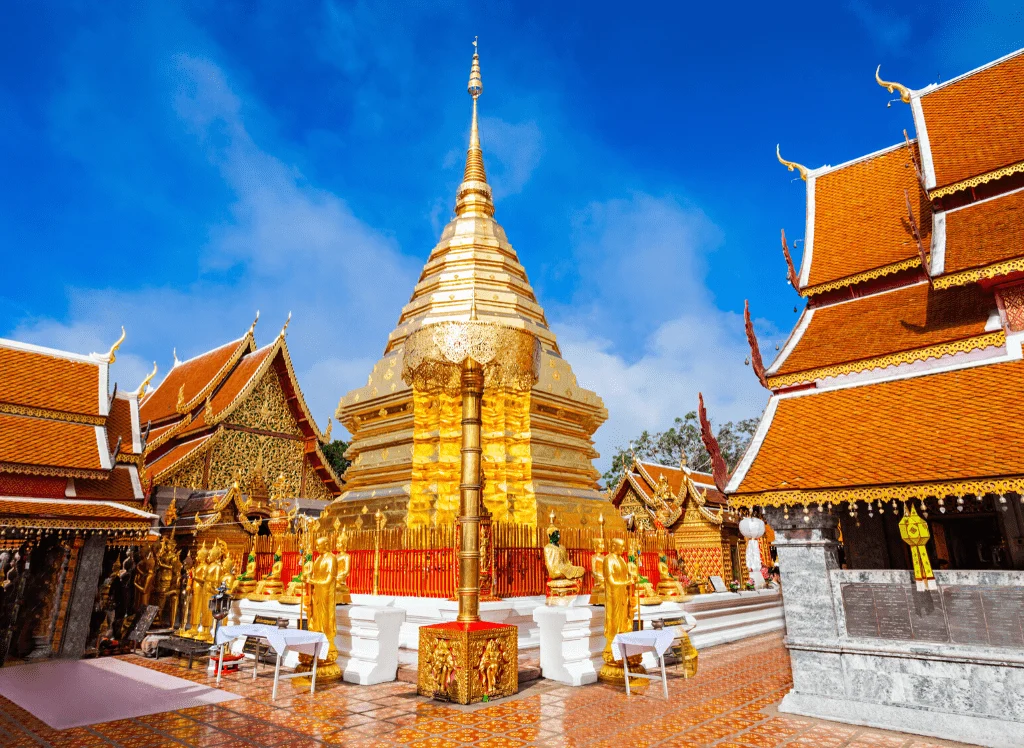 Start your 3 day Chiang Mai itinerary with a trip to Wat Pra Doi Suthep to watch the sunrise!