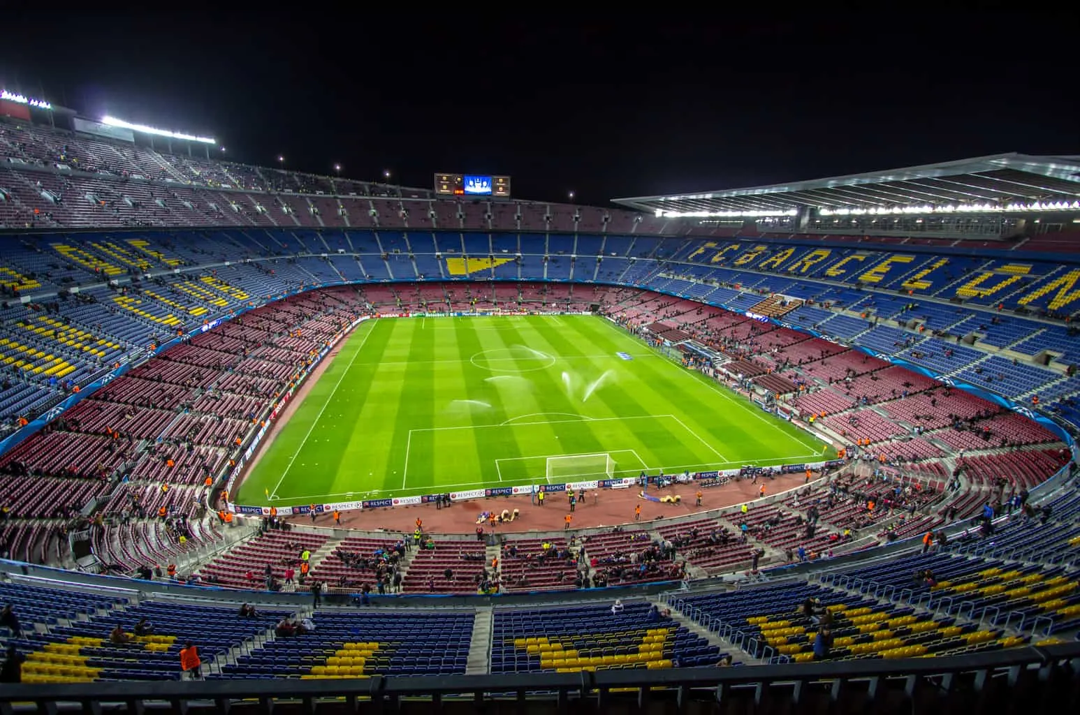 Camp Nou, Barcelona's impressive and expansive football stadium.