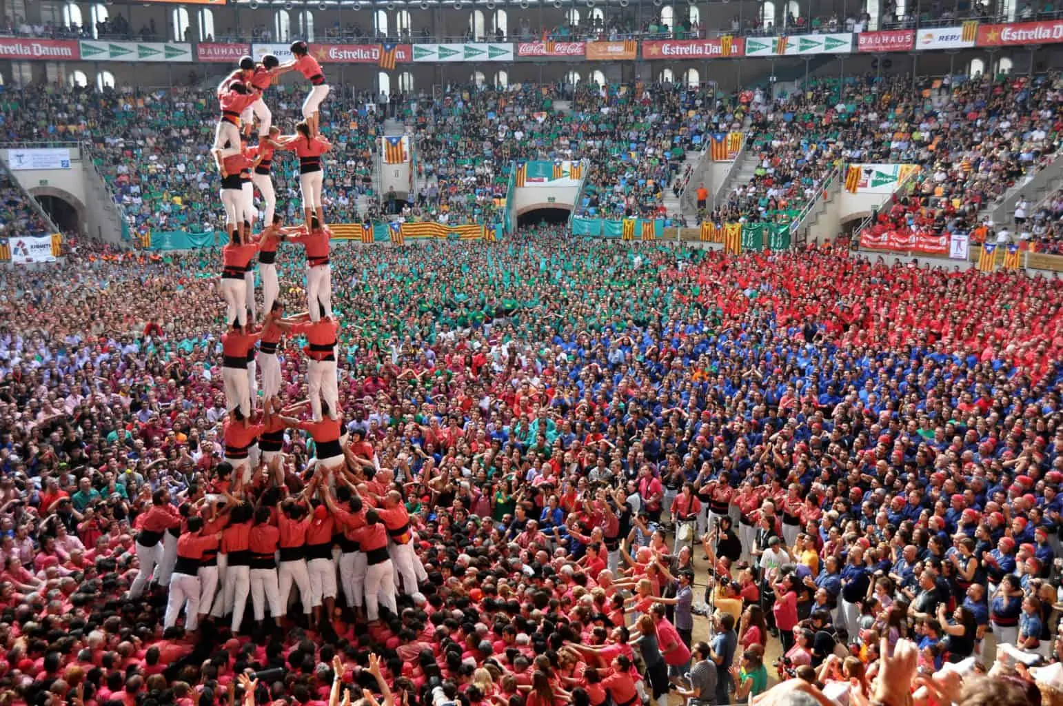 If you're in Barcelona over the summer, you'll see these Castellers, or human towers, pop on during the weekends. 