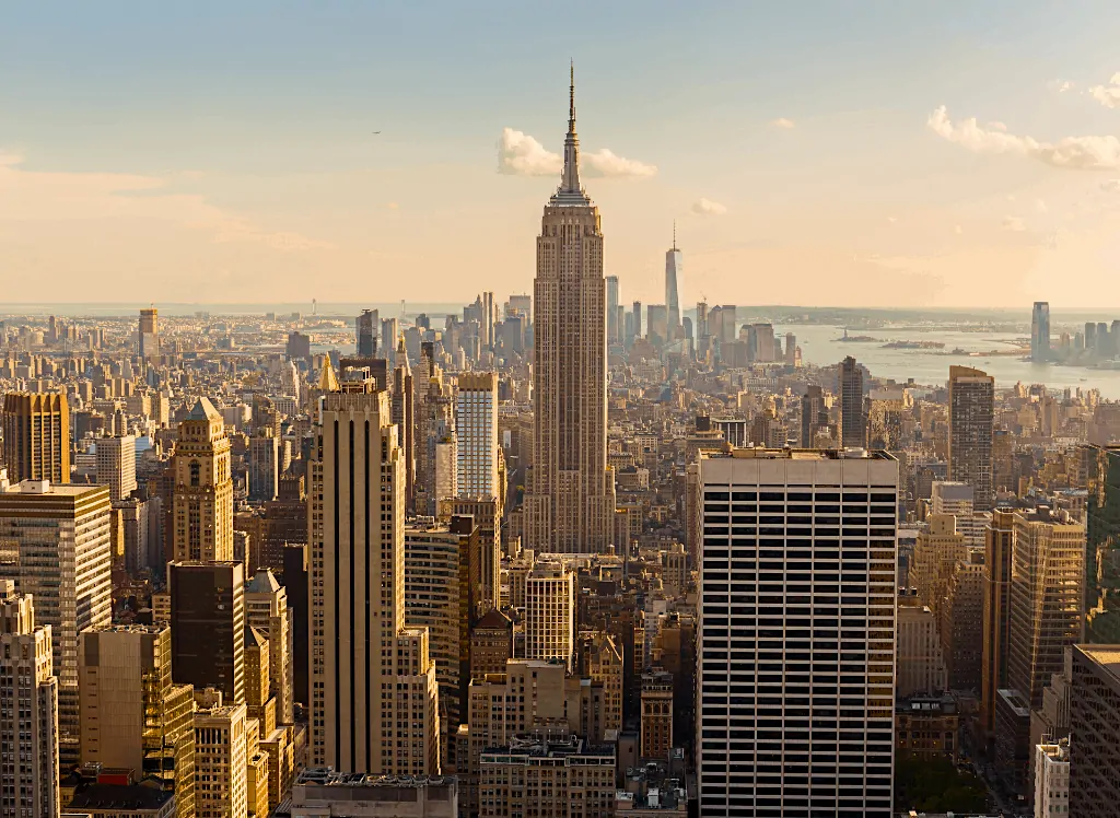 For some of the best views of the Empire State Building, head to the Top of the Rock in Rockefeller Center.