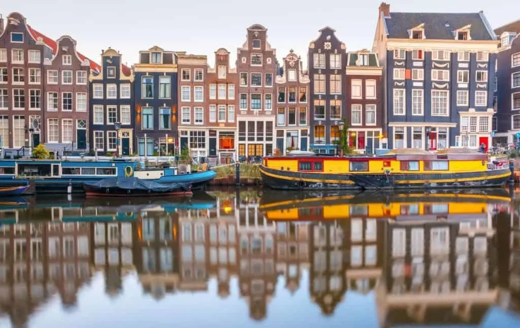 Canal Boats in Amsterdam