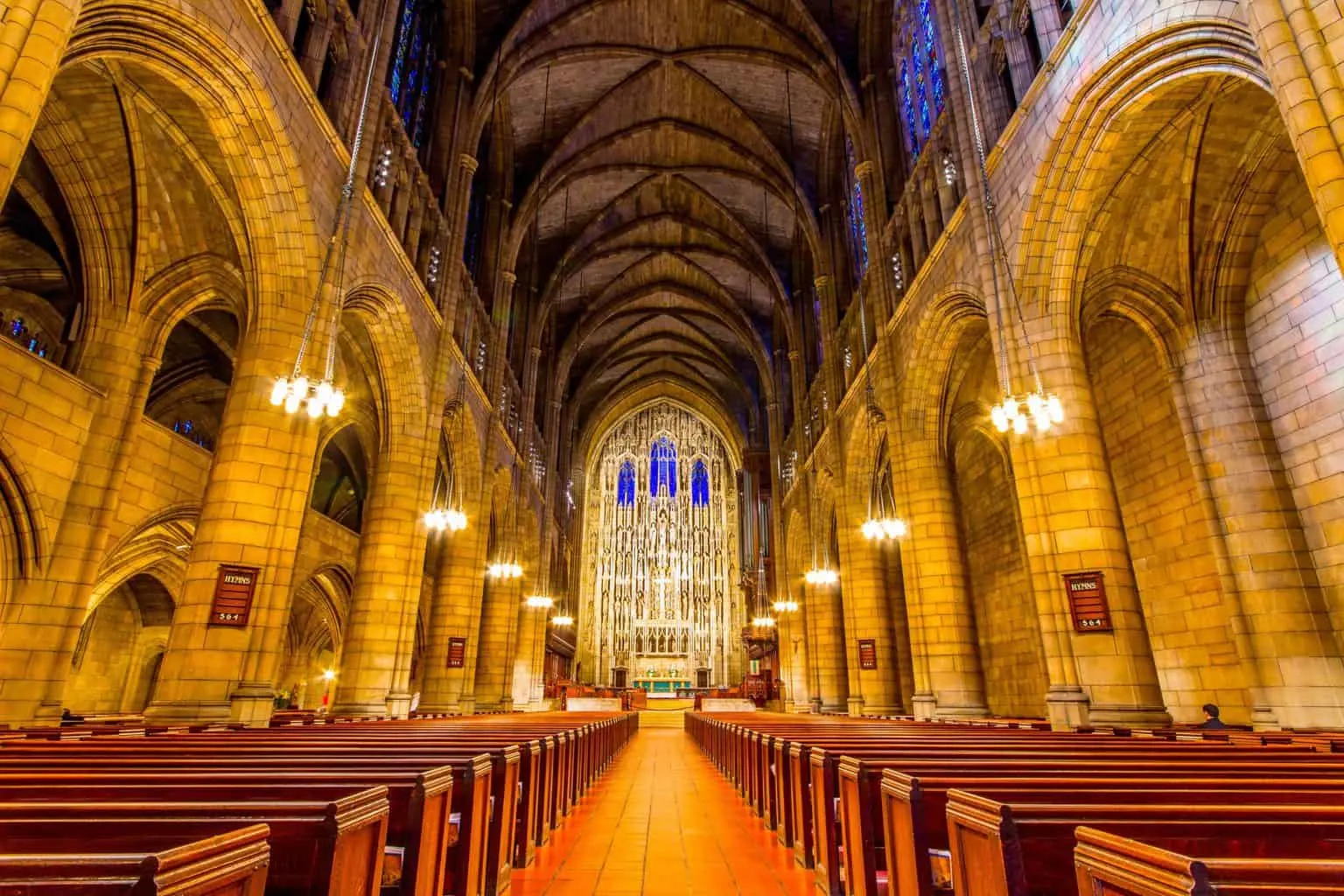 The gorgeous, French High Gothic style interior of St. Thomas on Fifth Avenue Church (image sourced from Flickr.com). 