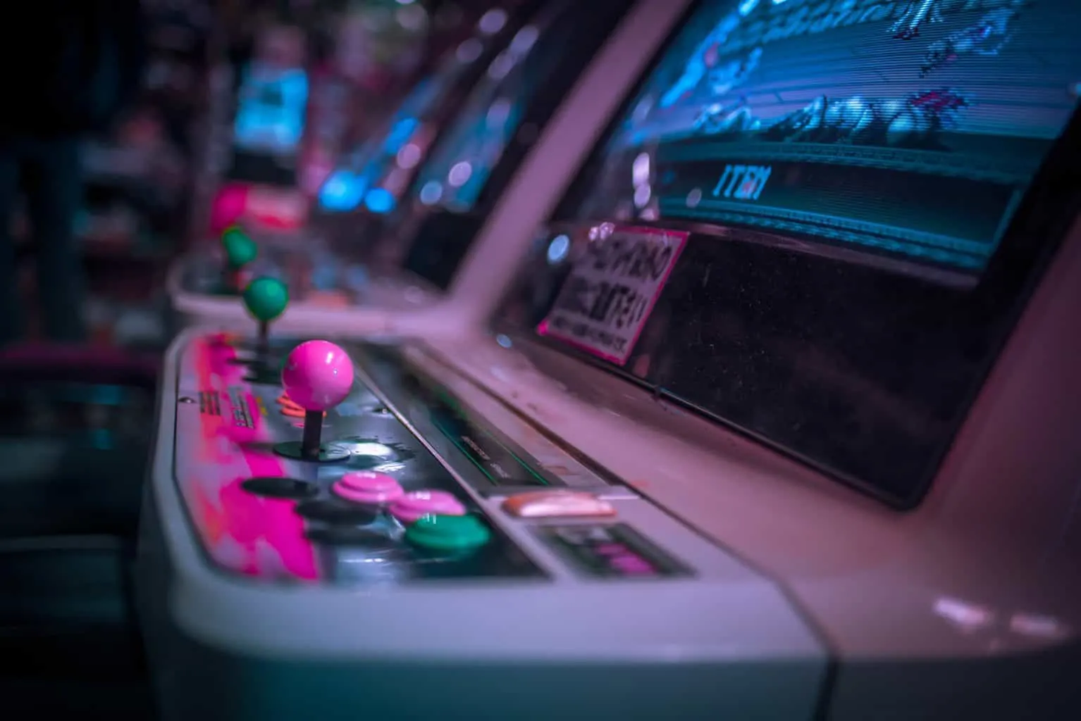 Some of the amazing Japanese and American, vintage arcade games that you'll find in Amsterdam's TonTon Club. 