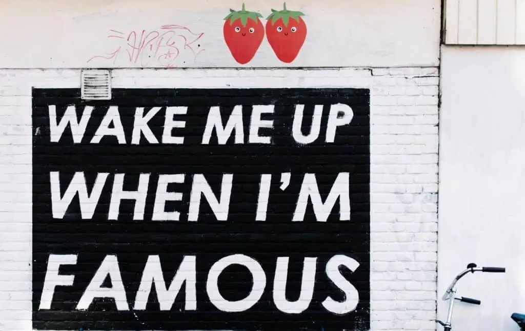 Wake Me Up When I'm Famous Mural in Amsterdam