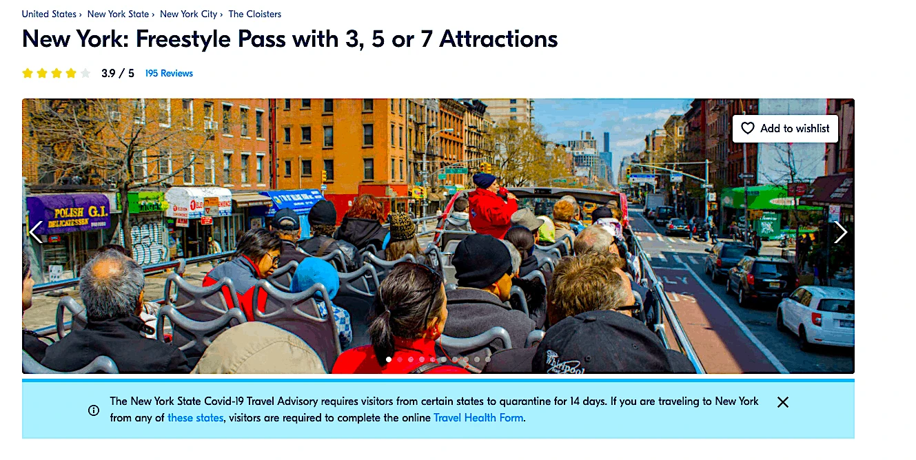 The Freestyle Pass is yet another great alternative to the New York Pass. 