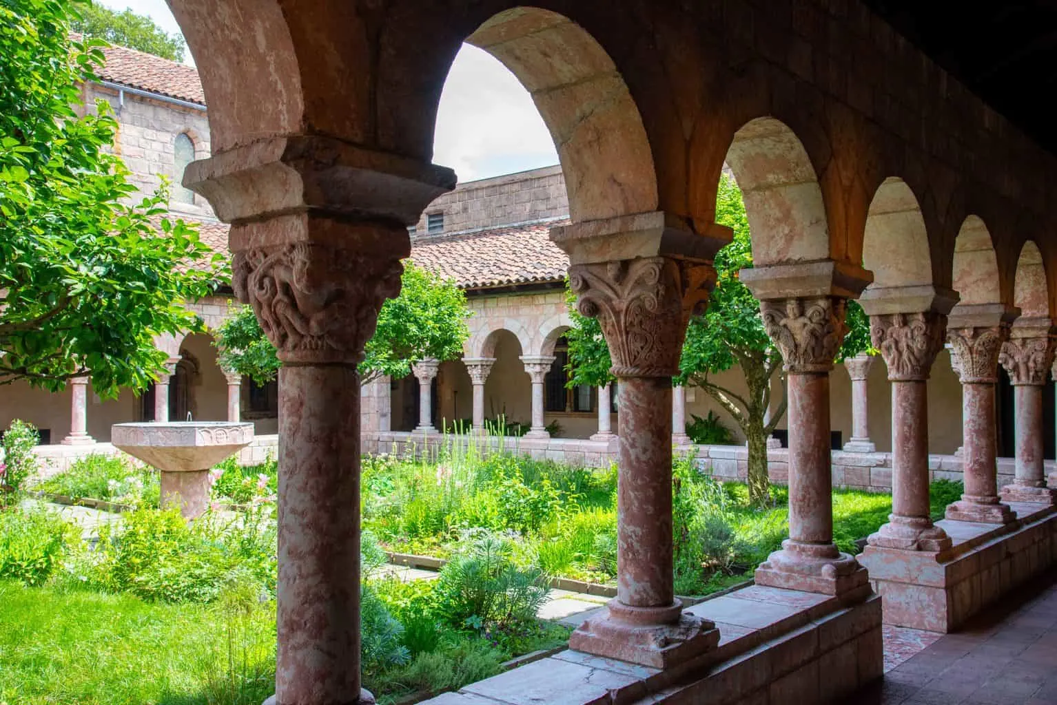Cloister with areches and columns in NYC