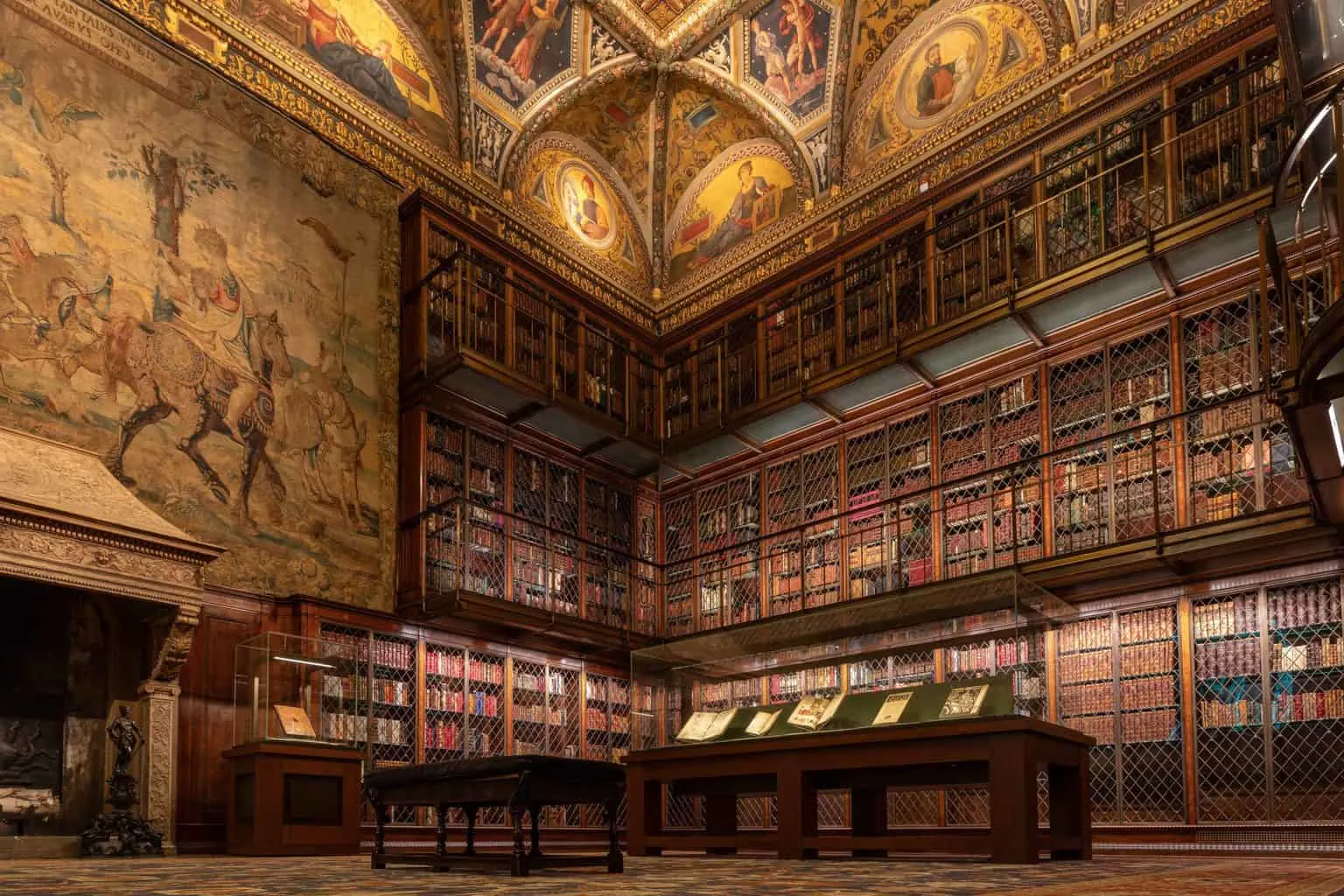 The vast antique library in the Morgan Library. 