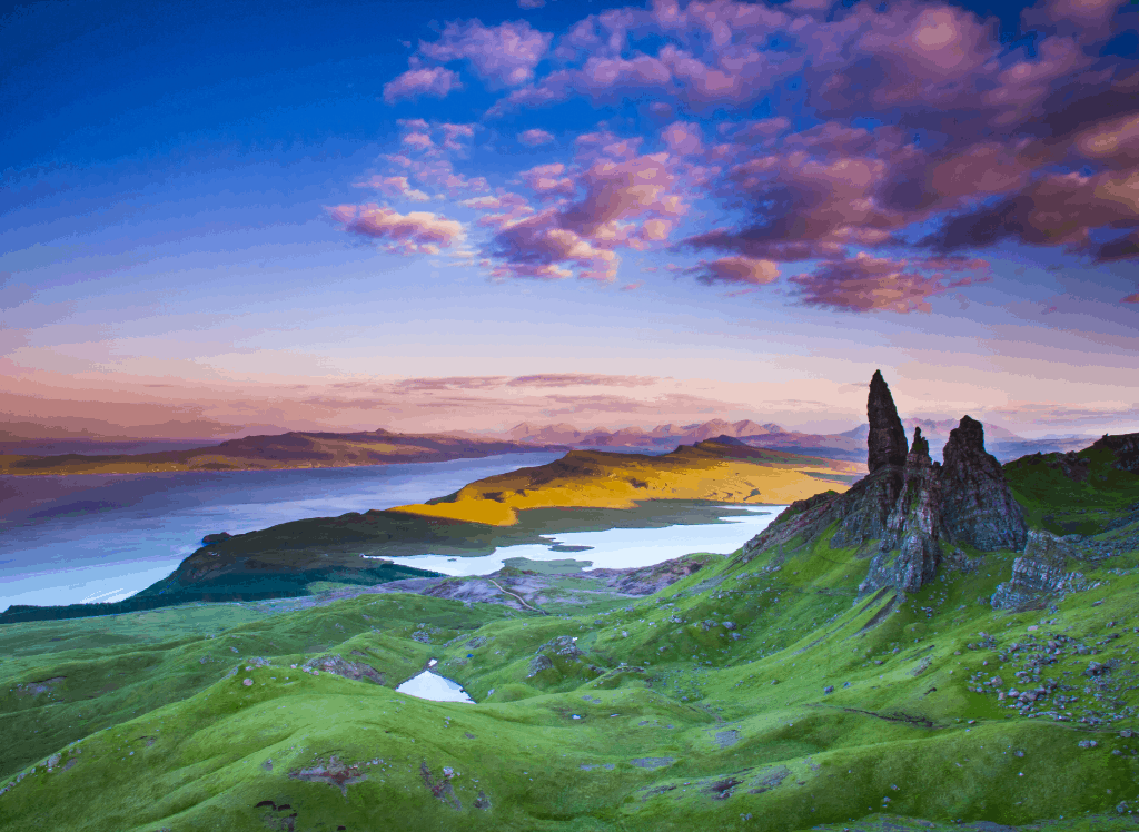 The stunning natural landscape of the Scottish Highlands.