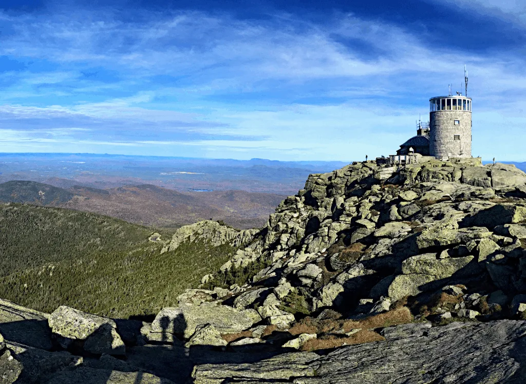 The sweeping mountain views that abound atop Whiteface Mountain, which is a short drive away from Wilmington, NY.