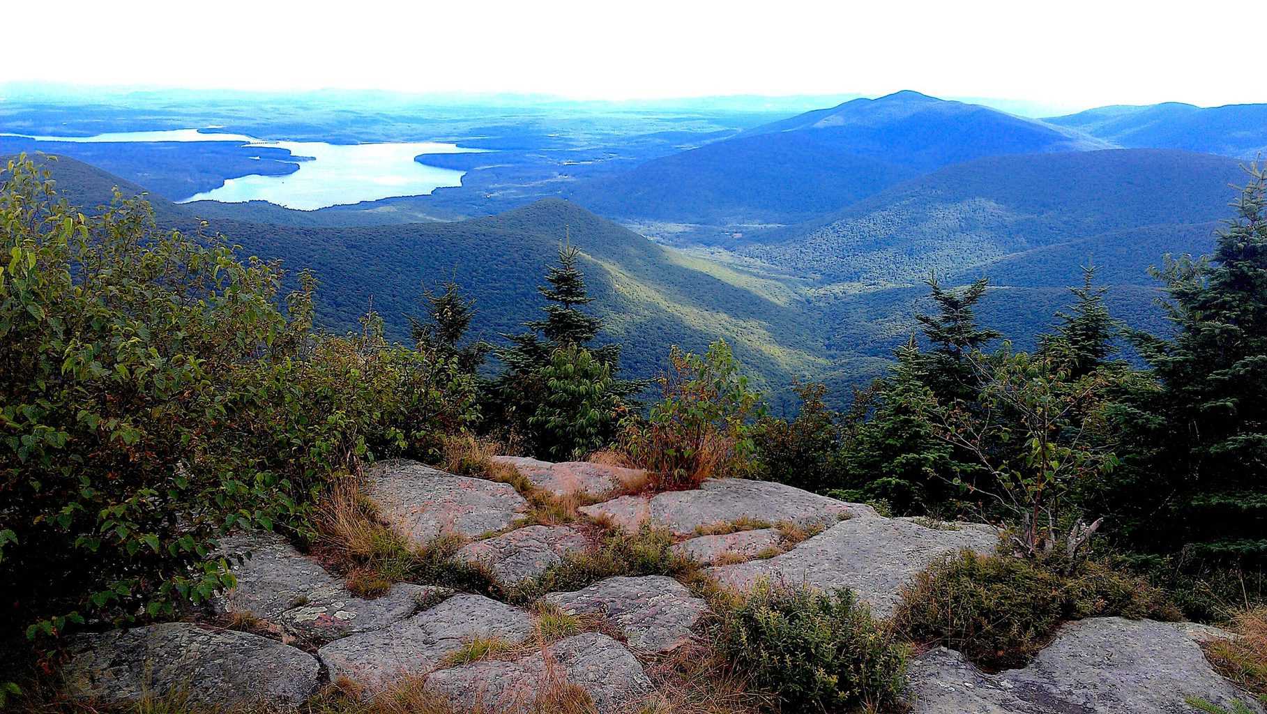 The view from the top of Wittenberg Mountain in the Catskills, NY - one of the best hikes in upstate New York.
