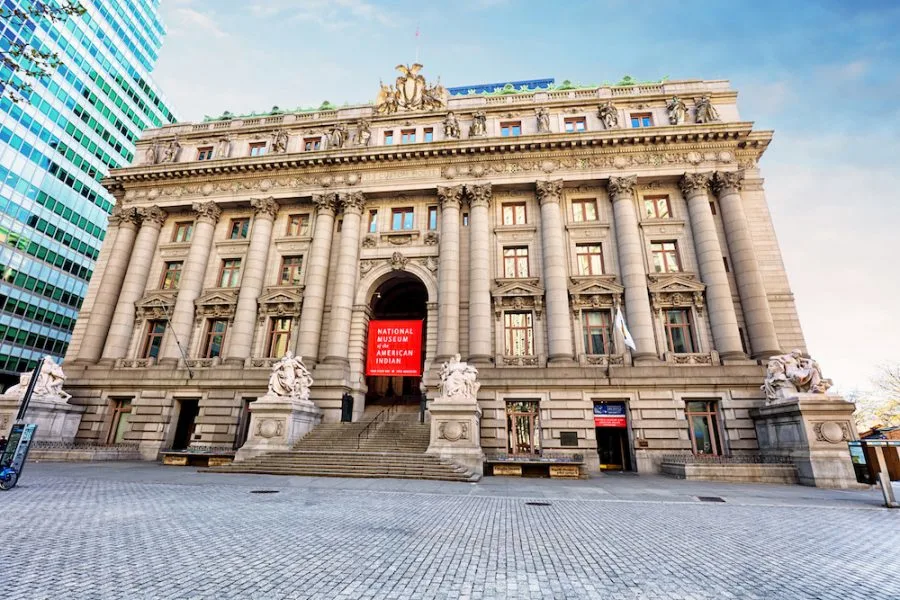 The National Museum of the American Indian is located within the historic Alexander Hamilton U.S. Custom House.